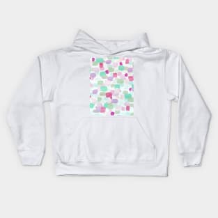 Mint Green, Pink and Lilac - I Love To Paint Aesthetic Pastel Paint Brush Strokes Kids Hoodie